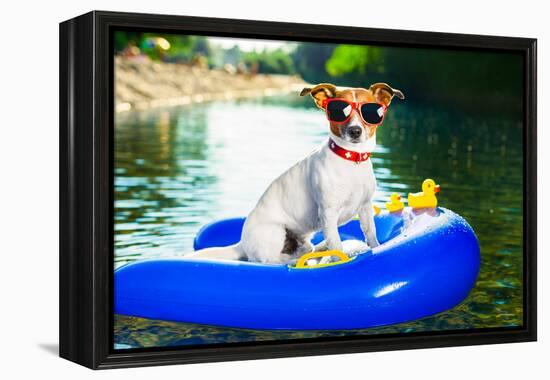 Summer Beach Dog-Javier Brosch-Framed Premier Image Canvas