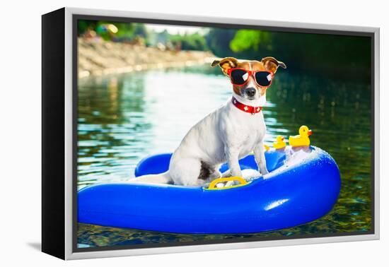 Summer Beach Dog-Javier Brosch-Framed Premier Image Canvas