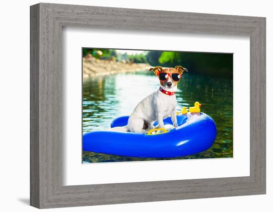 Summer Beach Dog-Javier Brosch-Framed Photographic Print