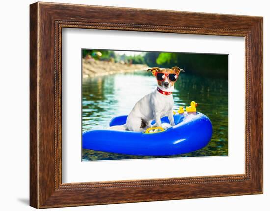 Summer Beach Dog-Javier Brosch-Framed Photographic Print