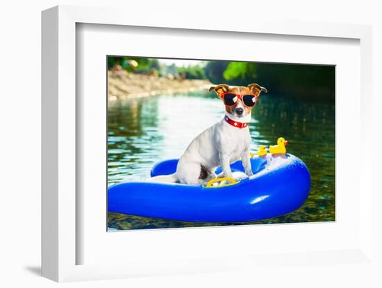 Summer Beach Dog-Javier Brosch-Framed Photographic Print