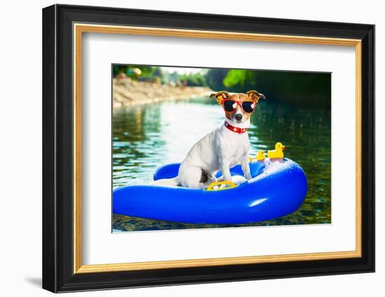 Summer Beach Dog-Javier Brosch-Framed Photographic Print