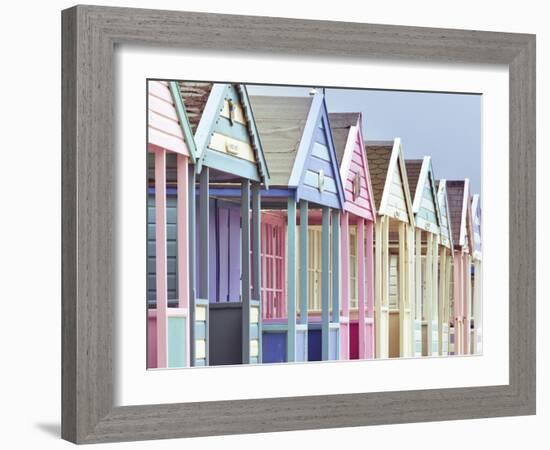 Summer Beach Huts in Focus-Assaf Frank-Framed Giclee Print