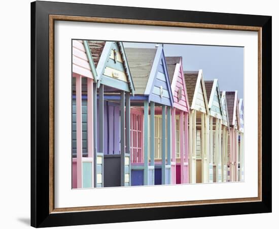 Summer Beach Huts in Focus-Assaf Frank-Framed Giclee Print