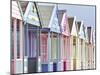 Summer Beach Huts in Focus-Assaf Frank-Mounted Giclee Print