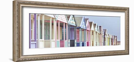 Summer Beach Huts-Assaf Frank-Framed Giclee Print