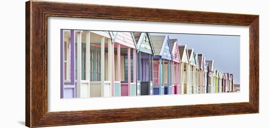 Summer Beach Huts-Assaf Frank-Framed Giclee Print