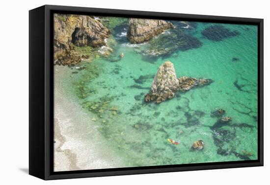 Summer beach in crozon morgat-Philippe Manguin-Framed Premier Image Canvas