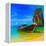 Summer Beach Tropical Landscape-SergWSQ-Framed Premier Image Canvas