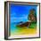 Summer Beach Tropical Landscape-SergWSQ-Framed Photographic Print