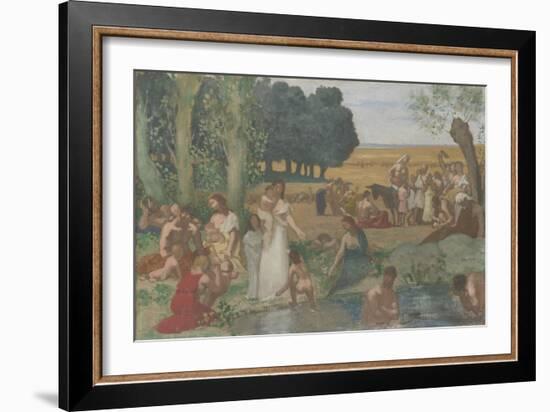 Summer, before 1873-Pierre Cécil Puvis de Chavannes-Framed Giclee Print