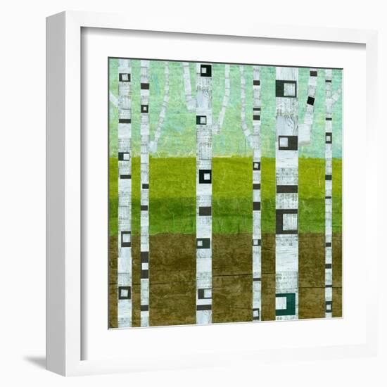 Summer Birches-Michelle Calkins-Framed Art Print