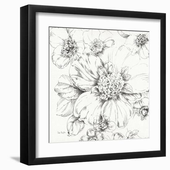 Summer Bloom III BW-Lisa Audit-Framed Art Print