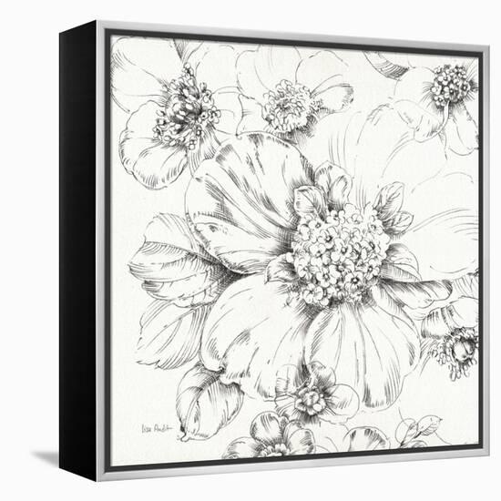 Summer Bloom III BW-Lisa Audit-Framed Stretched Canvas