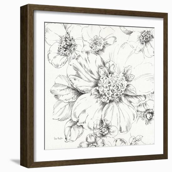 Summer Bloom III BW-Lisa Audit-Framed Art Print