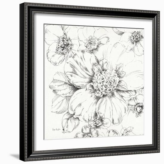 Summer Bloom III BW-Lisa Audit-Framed Premium Giclee Print