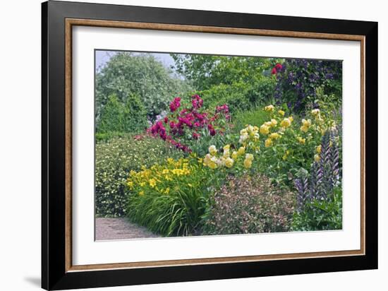 Summer Border At RHS Rosemoor, UK-Dr. Keith Wheeler-Framed Photographic Print