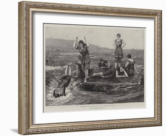 Summer by the Sea, the Diving Raft-Arthur Hopkins-Framed Giclee Print