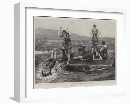Summer by the Sea, the Diving Raft-Arthur Hopkins-Framed Giclee Print