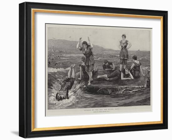 Summer by the Sea, the Diving Raft-Arthur Hopkins-Framed Giclee Print