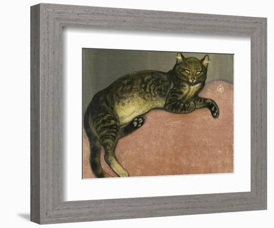 Summer, Cat on a Railing-Théophile Alexandre Steinlen-Framed Giclee Print