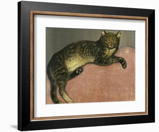 Summer, Cat on a Railing-Théophile Alexandre Steinlen-Framed Giclee Print