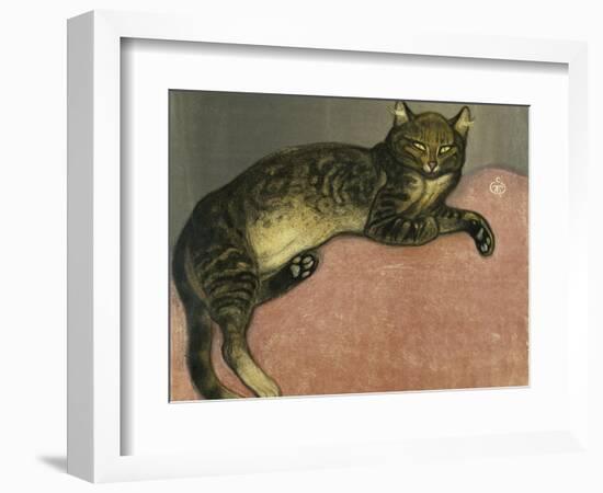 Summer, Cat on a Railing-Théophile Alexandre Steinlen-Framed Giclee Print