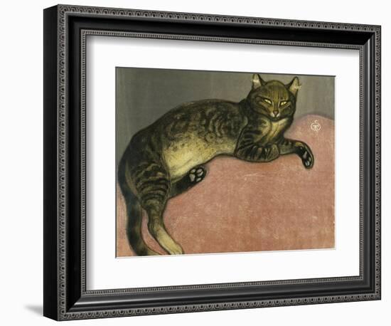 Summer, Cat on a Railing-Théophile Alexandre Steinlen-Framed Giclee Print