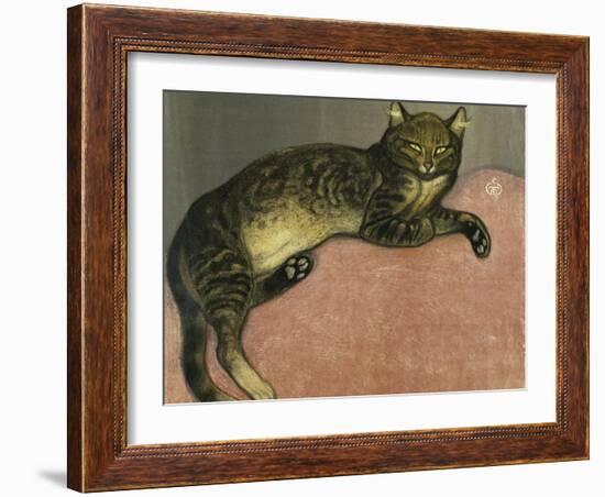 Summer, Cat on a Railing-Théophile Alexandre Steinlen-Framed Giclee Print