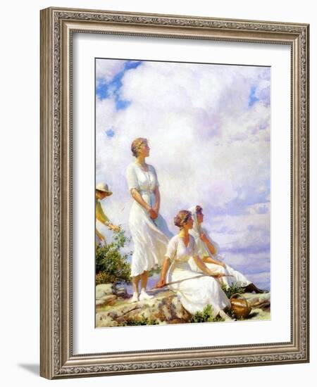 Summer Clouds, 1917-Charles Courtney Curran-Framed Giclee Print