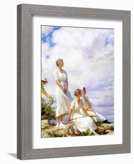 Summer Clouds, 1917-Charles Courtney Curran-Framed Giclee Print