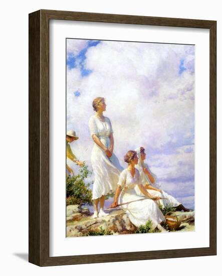 Summer Clouds, 1917-Charles Courtney Curran-Framed Giclee Print