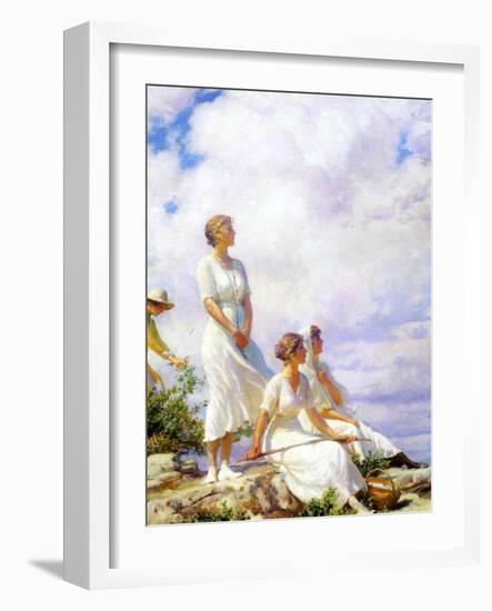 Summer Clouds, 1917-Charles Courtney Curran-Framed Giclee Print