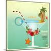 Summer Cocktail Card In Retro Style-elfivetrov-Mounted Art Print