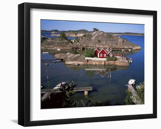 Summer Cottage on the West Side of Sandefjordsfjord, Vestfold, Norway, Scandinavia-Kim Hart-Framed Photographic Print