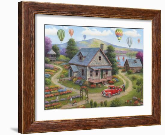 Summer Cottages-John Zaccheo-Framed Giclee Print