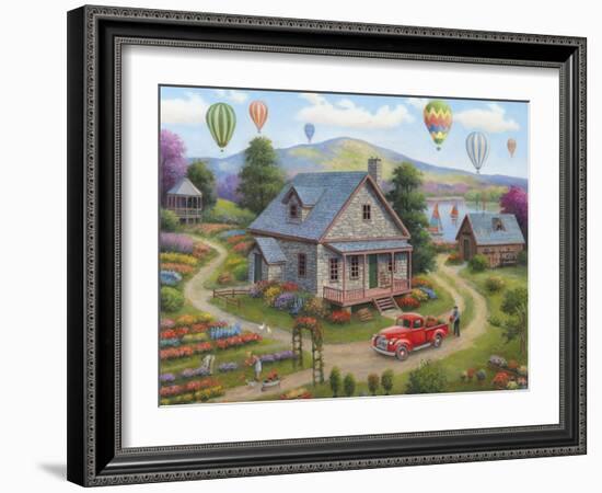 Summer Cottages-John Zaccheo-Framed Giclee Print