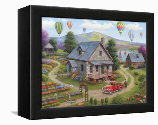 Summer Cottages-John Zaccheo-Framed Premier Image Canvas