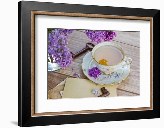 Summer Cup of Tea with Lilac-neirfy-Framed Photographic Print