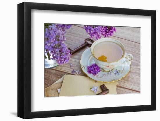 Summer Cup of Tea with Lilac-neirfy-Framed Photographic Print