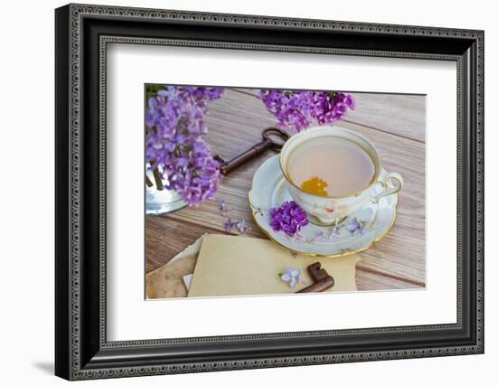 Summer Cup of Tea with Lilac-neirfy-Framed Photographic Print