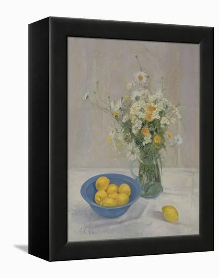 Summer Daisies and Lemons, 1990-Timothy Easton-Framed Premier Image Canvas