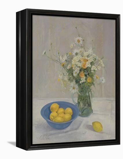 Summer Daisies and Lemons, 1990-Timothy Easton-Framed Premier Image Canvas