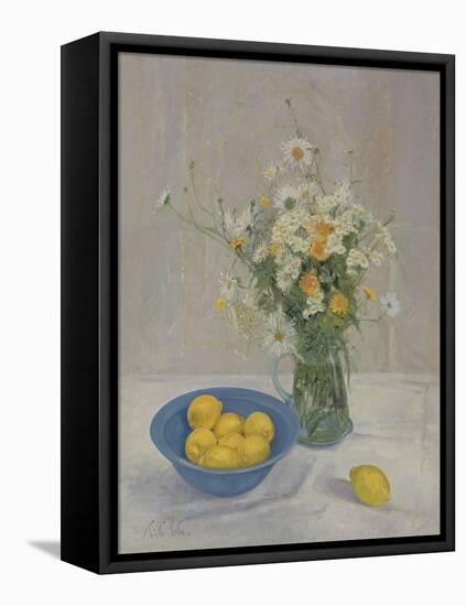 Summer Daisies and Lemons, 1990-Timothy Easton-Framed Premier Image Canvas