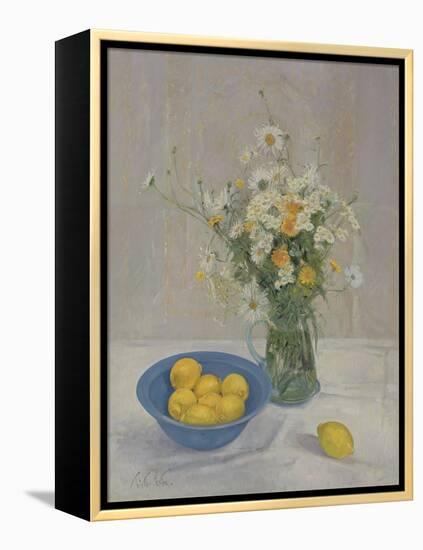 Summer Daisies and Lemons, 1990-Timothy Easton-Framed Premier Image Canvas