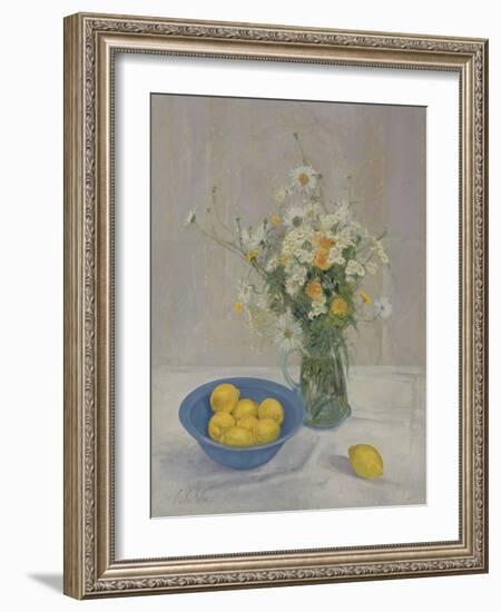 Summer Daisies and Lemons, 1990-Timothy Easton-Framed Giclee Print