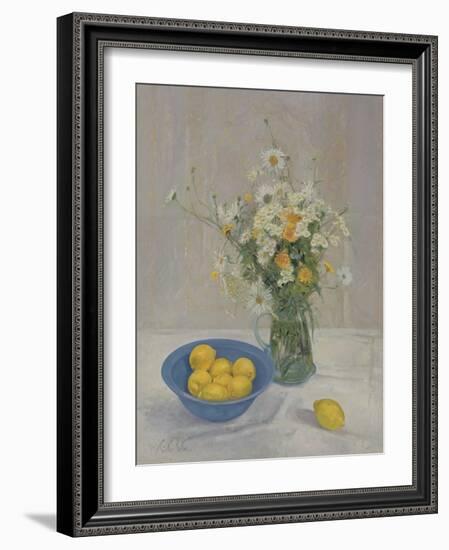 Summer Daisies and Lemons, 1990-Timothy Easton-Framed Giclee Print