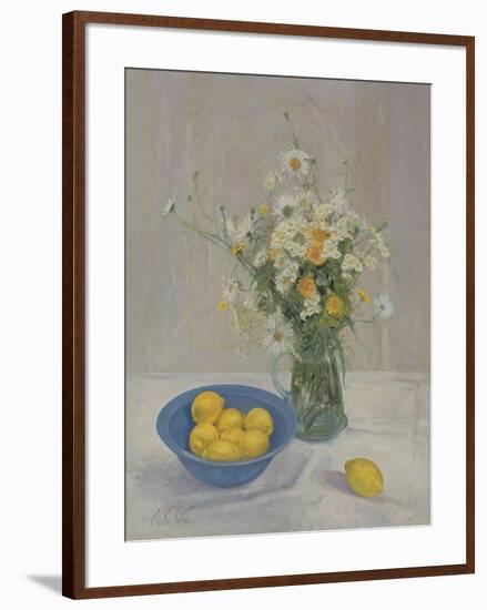 Summer Daisies and Lemons, 1990-Timothy Easton-Framed Giclee Print