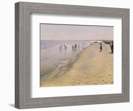 Summer Day at the South Beach of Skagen, 1884-Peder Severin Kröyer-Framed Giclee Print