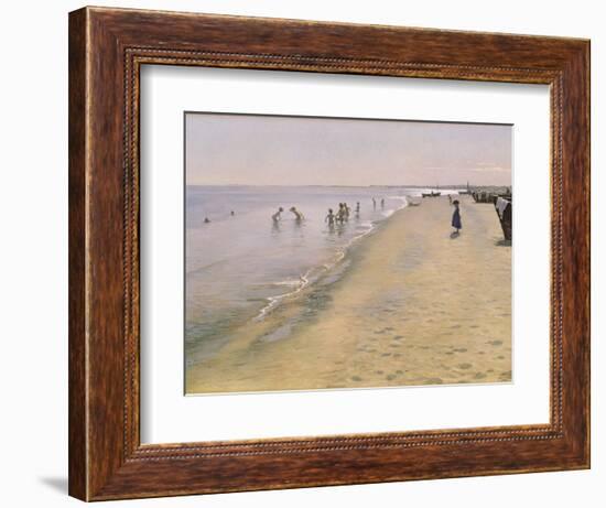 Summer Day at the South Beach of Skagen, 1884-Peder Severin Kröyer-Framed Giclee Print